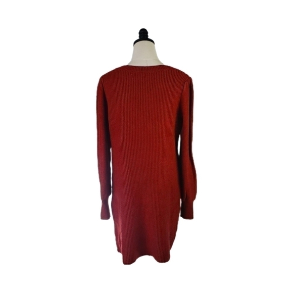 Permanent Cable Knit Sweater Dress Cotton Blend Size M - Picture 2 of 10